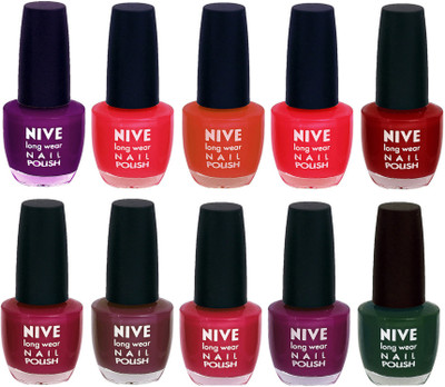 

Nive Nail Polish Combo At Wholesale Rate Purple,Pink,Brown,Red,Pink,Pink,Purple,Pink,Purple,Green(Pack of 10)