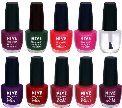 

Nive Nail Polish Combo At Wholesale Rate Purple,Green,Red,Pink,Transparent,Purple,Pink,Pink,Pink,Purple(Pack of 10)