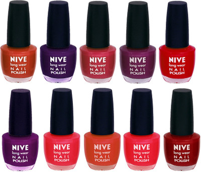 

Nive Nail Polish Combo At Wholesale Rate Brown,Purple,Pink,Purple,Red,Purple,Pink,Brown,Red,Pink(Pack of 10)
