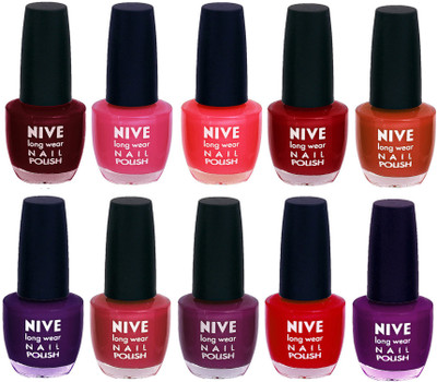 

Nive Nail Polish Combo At Wholesale Rate Maroon,Pink,Pink,Red,Brown,Purple,Pink,Purple,Red,Purple(Pack of 10)