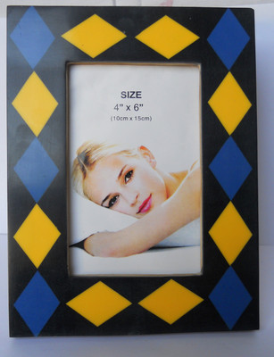 H.B.Concepts Wood Photo Frame(Blue, Yellow, Brown, 1 Photos)