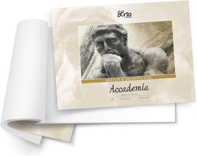 Campap Fabriano Accademia Natural Grain A3 200 gsm Drawing Paper(Set of 1, White)