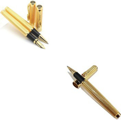 

SMKT SMKT Jinhao 1200 GOLD Fountain & Roller Pen Golden Dragon Red Crystal Eyes, Gift Set Fountain Pen
