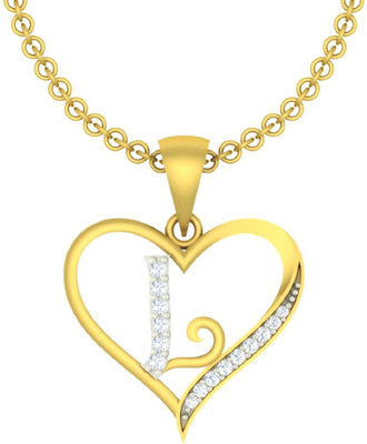 64 Off On Kanak Jewels Initial Letter M In Heart Shaped With Chain Gold Plated Cubic Zirconia Brass Pendant On Flipkart Paisawapas Com