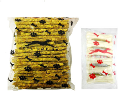 

Pets Empire Best Combo Pack (3 inch x 6 pcs)+ ( 1 kg Chicken Munchy) Chicken Dog Chew(1250 g, Pack of 2)