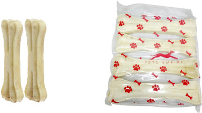 Pets Empire Pressed Dog Bone, Xlarge (8-inch x 6 Pieces) Big Pack Chicken Dog Chew(1130 g, Pack of 1)