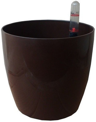 

Minerva Naturals Self watering planter 9'' Dark Brown color Plant Container Set(Plastic)