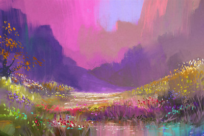 

beautyful landscape art Photographic Paper(16 inch X 24 inch, Rolled)