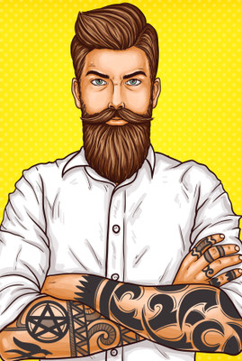 

The Beardman wall decor art Poster Paper Print(18 inch X 12 inch)