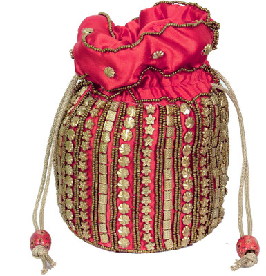 

AVS Polo Desinger Batua Potli(Pink)