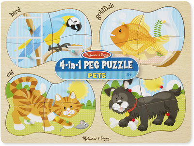 

Melissa & Doug 4-in-1 Pets Peg(16 Pieces)