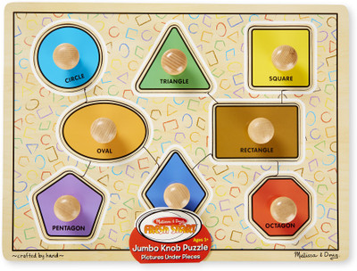 

Melissa & Doug Large Shapes Jumbo Knob(8 Pieces)
