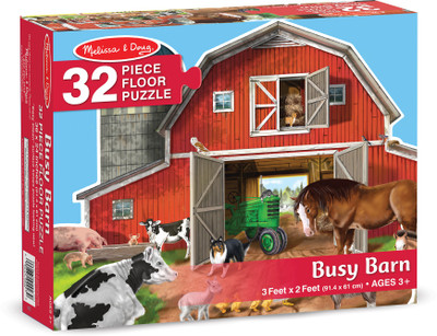 

Melissa & Doug Busy Barn Shaped Floor Puzzles (32 pieces)(32 Pieces)