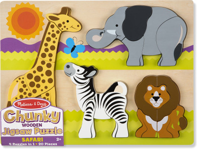 

Melissa & Doug Chunky Jigsaw Puzzle - Safari(20 Pieces)
