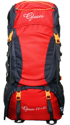 

Gleam 406 Climate Proof Mountain / Hiking / Trekking / Campaign Bag / Backpack 80 ltrs Red & Black with Rain Cover Rucksack - 80 L(Multicolor)