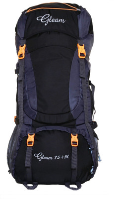 

Gleam 0402 Climate Proof Mountain / Hiking / Trekking / Campaign Bag / Backpack 80 ltrs Black & Grey with Rain Cover Rucksack - 80 L(Multicolor)
