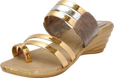 

Belly Ballot Women Golden Wedges
