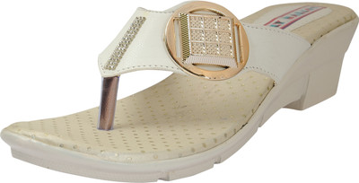 

Belly Ballot Women Cream Wedges