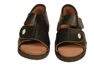 

PODIAC Men DIABETIC FOOTWEAR BLACK SANDALS CROWN Sandals