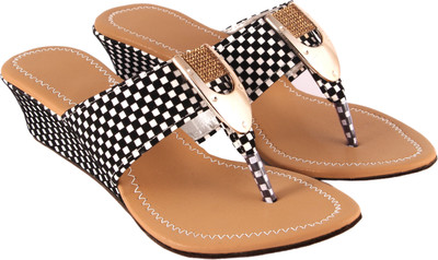 

Glam World Women black::white::beige Heels
