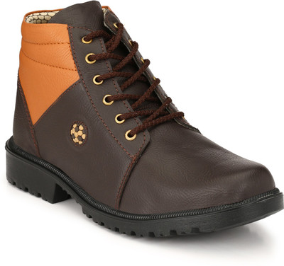 

OLADIN Mens Synthetic Leather Ball Boots For Men(Black, Brown, Tan