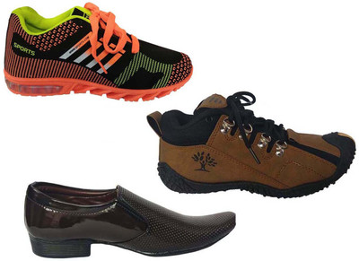 

SRI men SRI men Combo Running Shoes For Men(Tan, Brown, Black, Multi