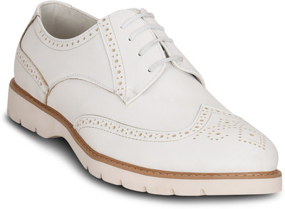 

Get Glamr Union Cap Toe Brogues For Men(White