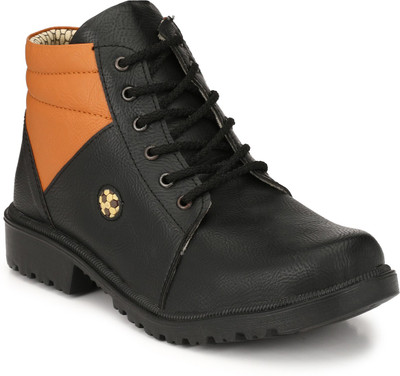 

OLADIN Mens Synthetic Leather Ball Boots For Men(Black, Brown, Tan