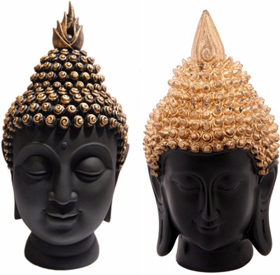 

Luxe Mart Vastu Fangshui Religious Idol of Lord Gautam Buddha Statue Decorative Showpiece - 15 cm(Polyresin, Wooden, Black, Gold, Brown, Multicolor)