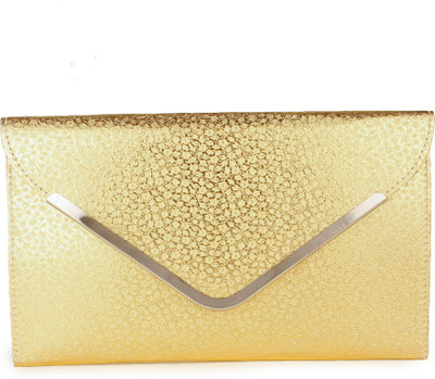 

VELINA Girls Evening/Party Gold Leatherette Hand-held Bag