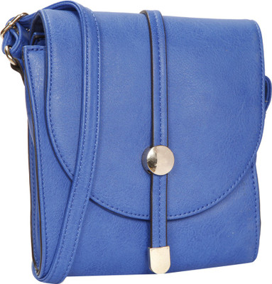 

Bagkok Women Casual Blue PU Sling Bag