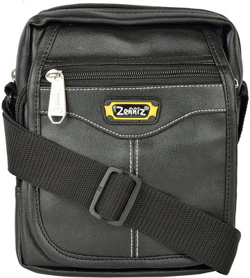 

Zenniz Men & Women Casual Black Leatherette Sling Bag
