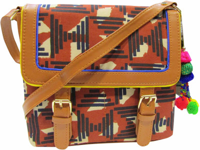 

Deepsum Women Casual Multicolor Cotton Sling Bag