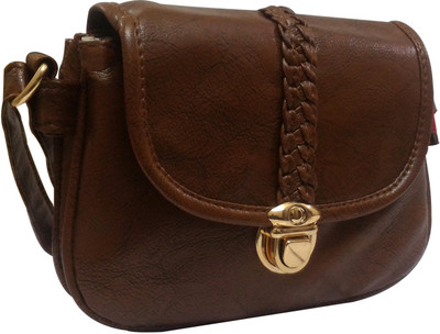 

Saugat Traders Women Casual Brown PU Sling Bag