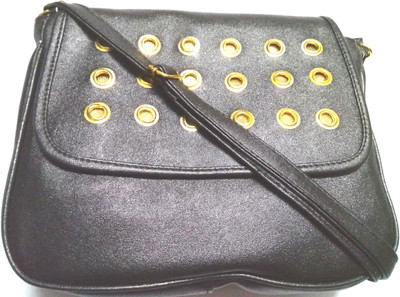 

fashion discovery Women Casual Black PU Sling Bag