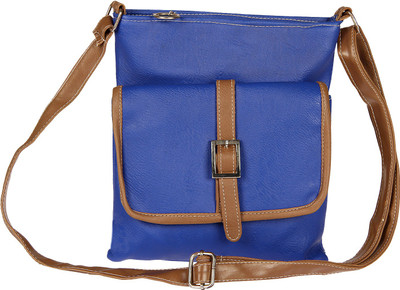 

LOVBIRD Girls Casual Blue PU Sling Bag