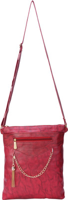 

Bee Fashionable Women Casual Maroon PU Sling Bag