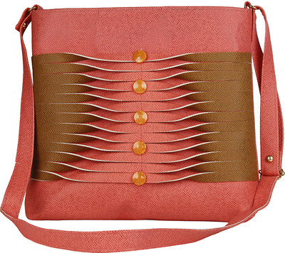 

WhiteAsh Women Casual Pink Leatherette Sling Bag