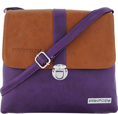 

Fantosy Women Casual Tan Leatherette Sling Bag