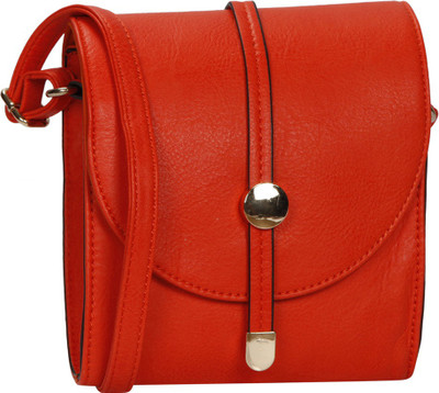 

Bagkok Women Casual Orange PU Sling Bag