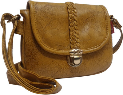 

Saugat Traders Women Casual Khaki PU Sling Bag