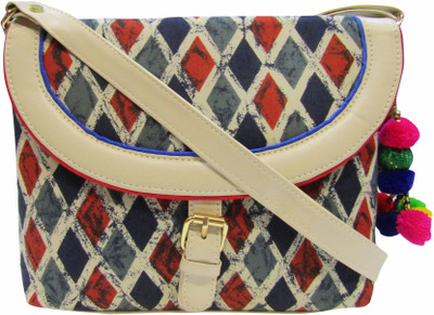 

Deepsum Women Casual Multicolor Cotton Sling Bag