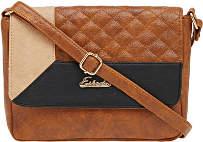 

Esbeda Women Casual Brown PU Sling Bag
