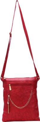 

Bee Fashionable Women Casual Red PU Sling Bag
