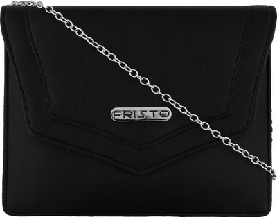

Fristo Women Casual Black PU Sling Bag