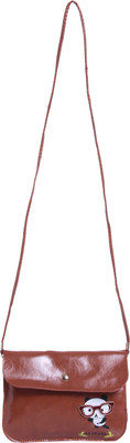 

ZORNNA Women Casual Brown PU Sling Bag