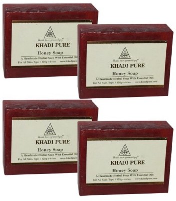 Khadi Pure Gramodyog HONEY SOAP - 125 gm (SET OF 4)(4 x 125 g)