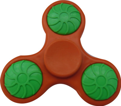 

S.Blaze 3 Arm Green Rounded Orange Fidget Spinner for Kids & Adults(Orange)