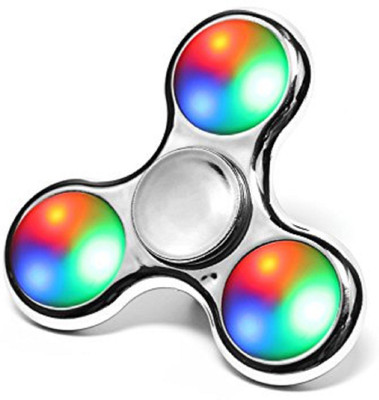 

Sehrish Fidget Spinner Chrome Edition Full Glossy Looks Shining LED Lights Silver Color(Silver)