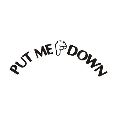 

GutarGoo  Put me Down Sticker Sticker(Pack of 1, Black